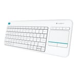 Logitech Wireless Touch Keyboard K400 Plus Clavier sans fil 2.4 GHz US International blanc