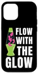 Coque pour iPhone 12/12 Pro Flow With The Glow Lampe à lave collector années 70 hippie vintage