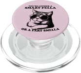 Lunettes de soleil rétro Smart Fella Cat Graphic PopSockets PopGrip pour MagSafe