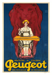 PUB MACHINE a COUDRE PEUGEOT Rcwl-POSTER 40x60cm d'une AFFICHE VINTAGE