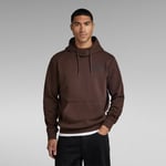 G Star Raw Mens G-Star RAW Back Print Hoodie - Brown Cotton - Size Small