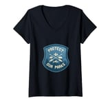 Womens Protect Our Parks National Parks Vintage Retro Badge V-Neck T-Shirt