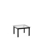 HAY - Kofi Black Water-Based Lacquered Oak Frame W. Clear Reeded Glass Tabletop 60X60 - Black - Svart - Soffbord - Glas/Trä