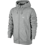 Nike Mens Swoosh Logo Grey Zip-Up Hoodie Cotton - Size 2XL