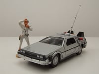 Delorean Back To The Future Retour vers Le Avenir Avec Doc Brun Figurine 1:3 6