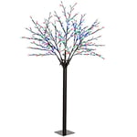 WeRChristmas 6 ft Pre-Lit 350-LED Illuminated Cherry Blossom Tree Suitable for Indoor and Outdoor, Multi-Colour