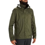 Marmot Homme Precip Eco Jacket, Veste Imperméable, Veste de Pluie Légère à Capuche, Imperméable Coupe-Vent, Coupe-Vent Respirant, Adapté pour la Course et la Randonnée, Nori, M