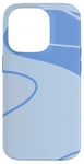 Coque pour iPhone 14 Pro Bleu clair Boho neutre abstrait ligne art design