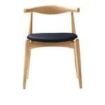 Carl Hansen - CH20, Klarlackad Ek, Lädergrupp B Thor - 350 - Ruokapöydän tuolit - Hans J. Wegner - Puun värinen - Puu