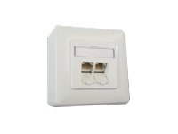 Btr It Connect E-Dat C6 8/8(8) Ap Cat.6 - Ytmonterat Uttag - Cat 6 - Rj-45 X 2 - Kritvit, Ral 9010