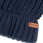 Barbour Saltburn Bobble Beanie Hat - Navy