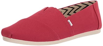 TOMS MEN ALPARGATA Red Recycled Cotton Canvas UK6