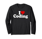 I LOVE HEART CODING COMPUTER PROGRAMMING Long Sleeve T-Shirt