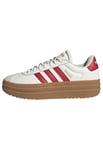 adidas Femme VL Court Bold Shoes Chaussures, Core White/Better Scarlet/Gold met, 36 EU