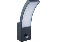 Wall Led Outdoor Light Dpm, Ip54, 4000 K, 9W, 1000 Lm, Black, With Motion Sensor, 23 Cm