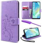 YIRSUR for Samsung Galaxy A16 Case with Screen Protector and Touch pen, Leather Flip Wallet Women Men Case Magnetic Closure Cover with Card Slots and Kickstand for Galaxy A16 5G/4G Phone Cover Purple