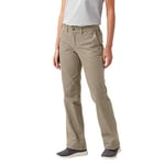 Dickies Womens Women's Slim Bootcut Twill Pants, Rinsed Desert Sand, 26