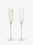 LSA Aurelia Grand Champagne Flute 165ml Clear Optic | Set of 2 | Mouthblown & Handmade Glass | AU16