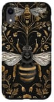 Coque pour iPhone XR Beau motif abeilles et fleurs noires