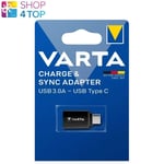 VARTA CHARGE AND SYNC ADAPTER USB 3.0A TYPE C 57946 MADE IN CHINA BLACK NEW