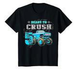 Youth Monster Truck Boys 5th Birthday Shirt 4x4 Blue Truck T-Shirt