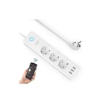 Multiprise Connectée WiFi 3G 15A + 3 Ports USB 3.1A Blanc - SILAMP