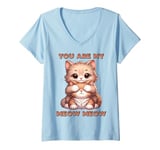 Womens You Are My Meow Meow Sweet Cats Cat Dad Mom Couple Love V-Neck T-Shirt