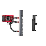 Joby JB01506-BWW Magnetic 325 GorillaPod - Black/Charcoal & GripTight 360 Phone Mount, Compact and Durable Smartphone Mount with 1/4-20” Thread and Double Accessory Shoe Mount, Black