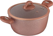 Tower Cerastone T81272RS Forged Casserole Dish with Non-Stick Coating , Soft To