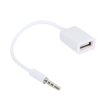 3.5mm Male AUX Audio Plug Jack To USB 2.0 Female Converter Cable Cord Car5491