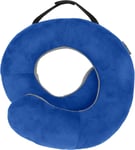 Travelon: Travel Comfort Neck Pillows, Cobalt/Gray, One Size, Deluxe Wrap N' Re