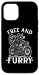 Coque pour iPhone 13 Pro Free And Furry Moto Rider Biker Raton laveur