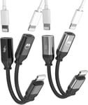 Adaptateur Lightning Jack Chargeur Double Prise 2En1(Lot De 2)Certifié Apple Mfi Iphone Ecouteur Accessoire Cable Pour 14 13 12 11 Pro Max 7 8 Plus X Ipad 2 Air Voiture Audio Casqu[QUE070517]