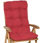 Beautissu - Lot de 2 Matelas Coussin pour chaise fauteuil de jardin Rouge