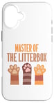 iPhone 16 Plus Master of the Litterbox Cat Dad Case