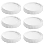 6 ST Återanvändbara Plast Mason Jar Lock Läckagesäkra tätning Cover 70 mm 86 mm White 70mm