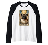 The Pug Tarot Card Dog Lover Pug Dogs Owner Raglan Baseball Tee