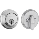 Kwikset 98190-003 816 Key Control Single Cylinder Door Lock Deadbolt Featuring SmartKey Security for Master Keying Multi-Family Housing and Tenant Key Control in Satin Chrome