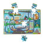 Floor Puzzle & Play Set Race Track, Melissa & Doug