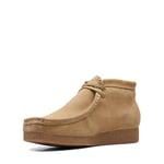 Clarks Shacre Wallabee Boot, Bottine Chukka Homme, Daim de Sable foncé, 41 EU