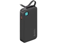 Usams Powerbank With Retractable Usb-C Retractable Cable 10000 Mah Pd 20W Fast Charge Xy Series Black/Black 10Kcd22401(Us-Cd224)