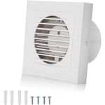 EINFEBEN Ventilateur de salle de bain Purgeur pour radiateur Avec déflecteur de retour -Ventilateur mural 150mm