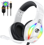 2024 New 100 RGB Gaming Headset for Ps4/Pc/Xbox/Nintendo Switch, PS5 Headset wit