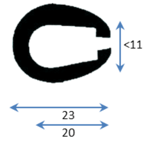 PVC Fenderlist C2003C Sort