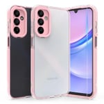 Fyriswho Coque pour Samsung Galaxy A15 4G / 5G + 1 Verres de Protection, Housse 360 Degrés Protection Antichoc Transparent Coque Silicone Intégrale Etui pour Samsung Galaxy A15 4G / 5G (6.5") - Rose