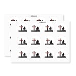 Pack of 24 paper labels, Soldier, Never Forget, Armed Force Day, Remembrance Day