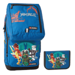 LEGO - Optimo Starter School Bag W. Gym Bag & Pencil Case - Ninjago Blue (20254-2303)