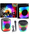 ENCEINTE SONO PORTABLE PARTY KARAOKE BLUETOOTH 20W MOBILE USB TWS LED RGB MSD Radio Fm MICRO FILAIRE