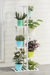 6 tier Alexander Free Form Multi Tiered Rubberwood Plant Stand