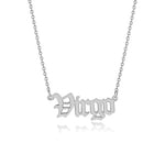 South Coast Jewellery Virgo Zodiac Horoscope Birth Star Sign Necklace Gold Stainless Steel